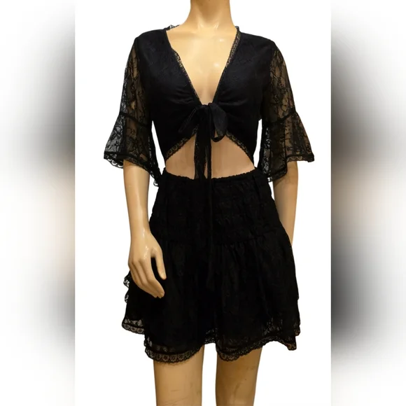 chinese dress ladies House of Cb ‘Lala’ lavender lace mini main image 0